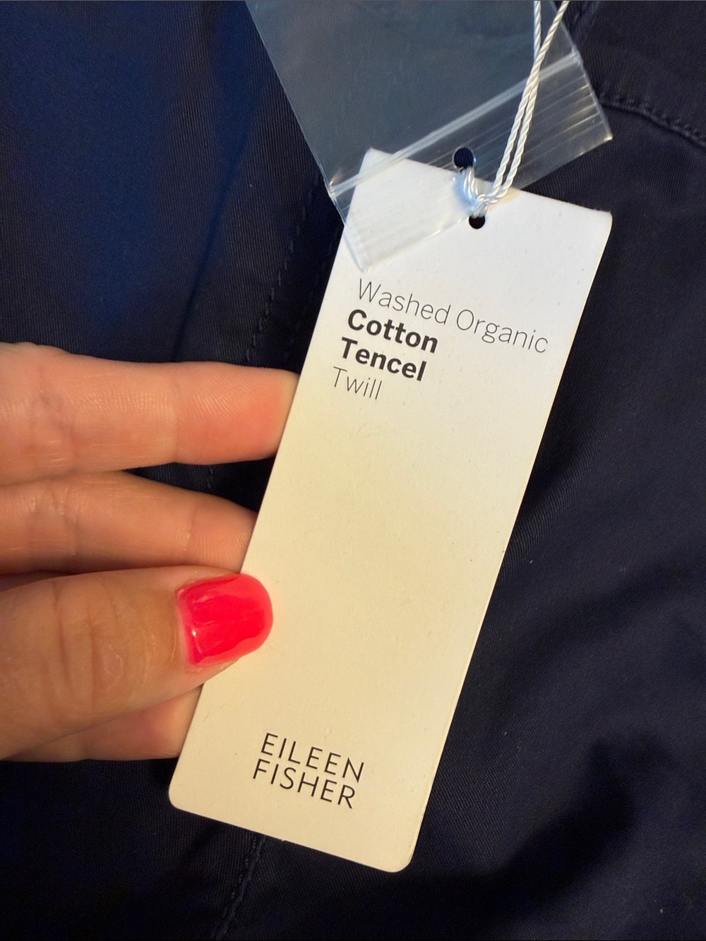 EILEEN FISHER Pants Womens Blue Organic High Rise Tapered Leg Ankle PP 0-2 NEW - Picture 6 of 6